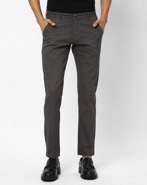 men slim fit trousers with insert pockets