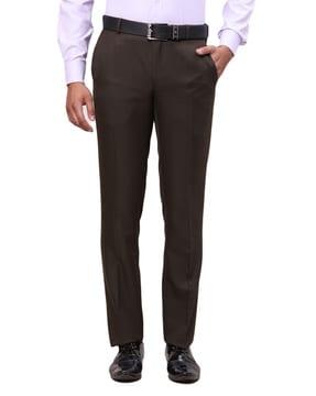 men slim fit trousers with insert pockets