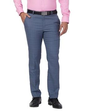 men slim fit trousers with slip pockets