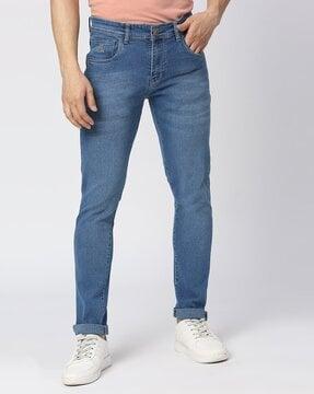 men slim jeans with 5-pocket styling