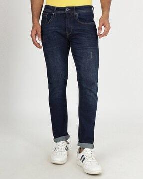 men slim jeans with 5-pocket styling