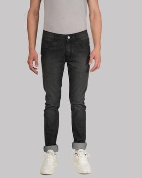 men slim jeans with 5-pocket styling