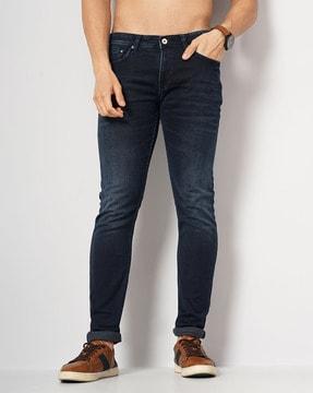 men slim jeans with insert pockets