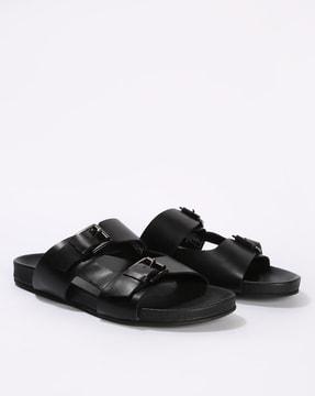 men slip-on double-strap sandals