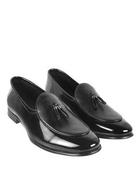 men slip-on formal shoes with synthetic fibre upper