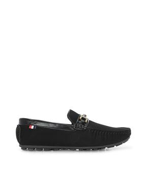 men slip-on loafers with metal accent