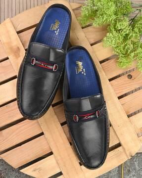 men slip-on mocassins with metal accent