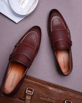 men slip-on monk shoes