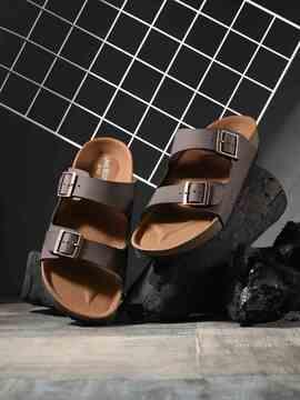 men slip-on multi-strap sandals