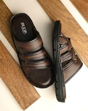 men slip-on multi-strap sandals