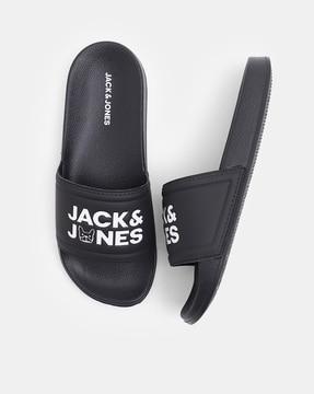 men slip-on round-toe flip-flops