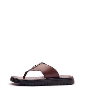 men slip-on round-toe sandals