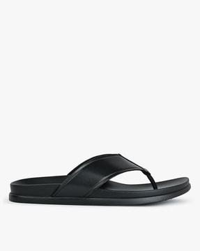 men slip-on round-toe sandals