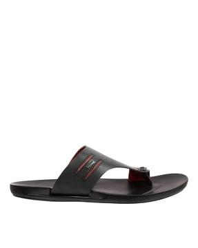 men slip-on round-toe sandals