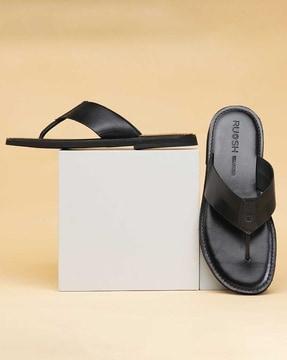 men slip-on sandals with stitched detail