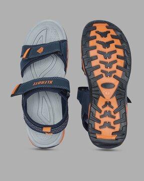 men slip-on sandals with velcro fastening