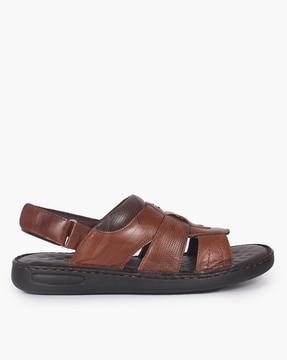 men slip-on sandals with velcro fastening