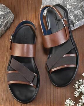 men slip-on sandals with velcro fastening