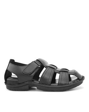 men slip-on sandals with velcro fastening