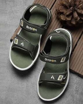 men slip-on sandals with velcro fastening