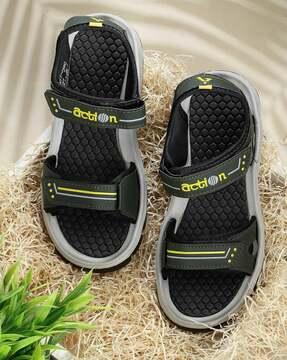 men slip-on sandals with velcro fastening