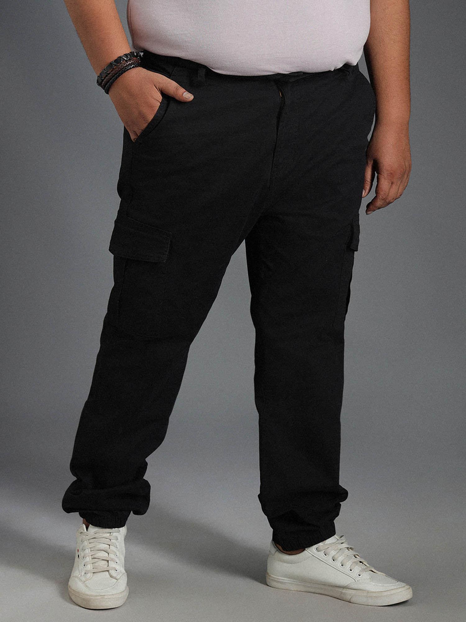 men smart casual summer cotton straight fit mid-rise joggers