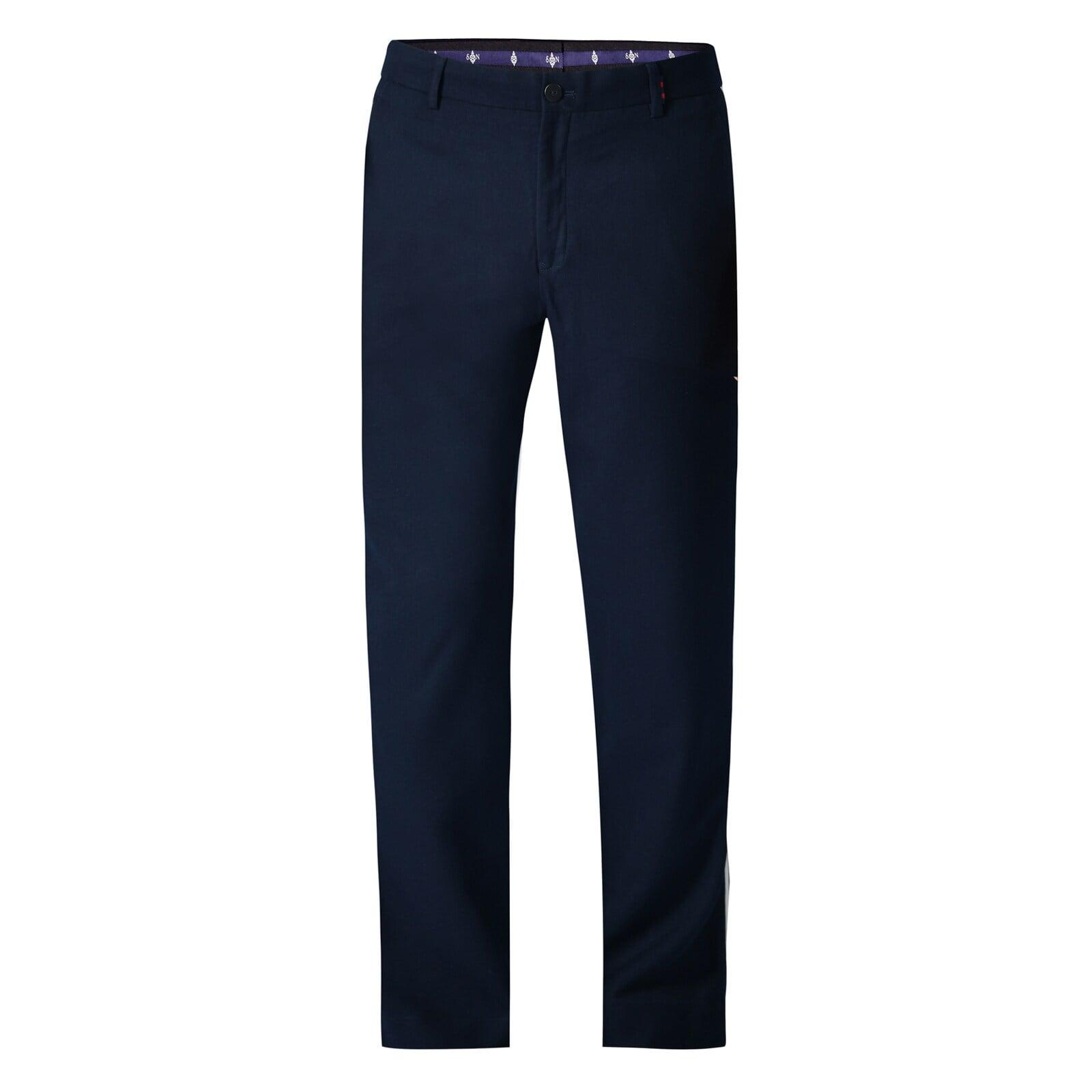 men sncc navy trouser with pipe detailing