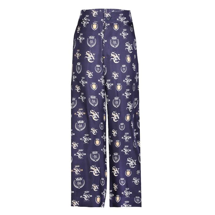 men sncc navy twill silk trousers