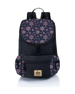 men snowflakes print travel back pack