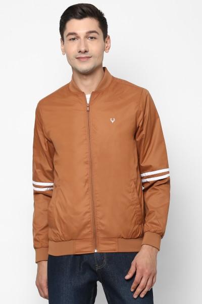 men solid bomber jacket