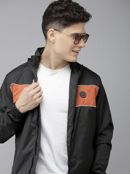 men solid bomber jacket