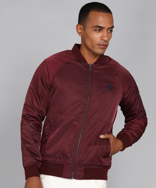 men solid bomber jacket