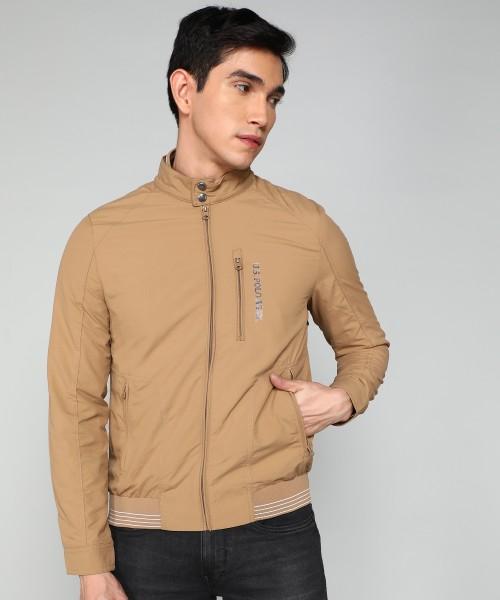 men solid casual jacket