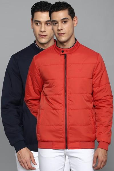 men solid casual jacket