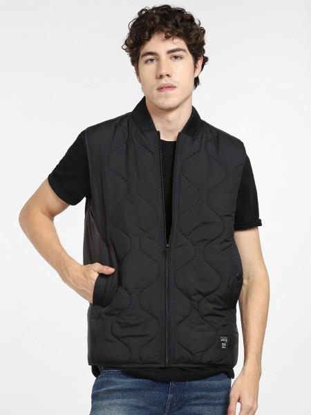 men solid casual jacket