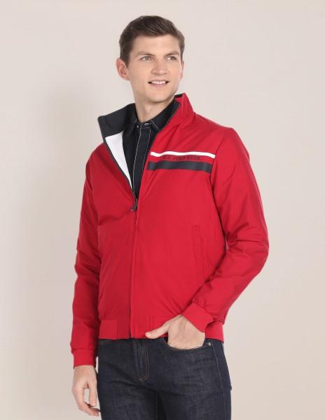 men solid casual jacket