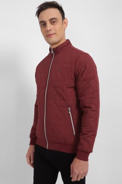 men solid casual jacket