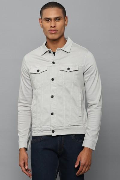 men solid casual jacket