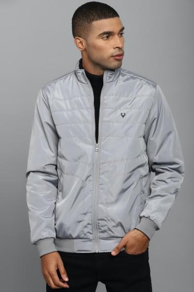 men solid casual jacket