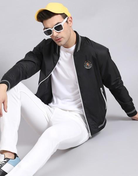 men solid casual jacket