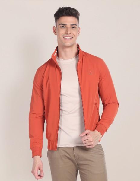 men solid casual jacket