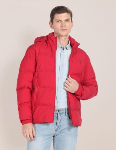 men solid casual jacket