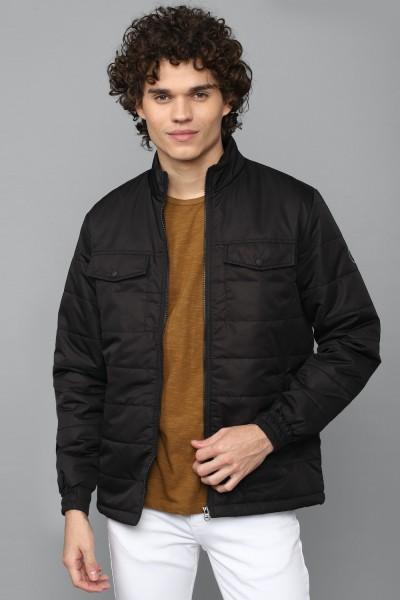 men solid casual jacket