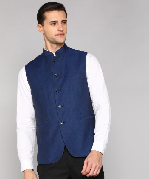 men solid nehru jacket