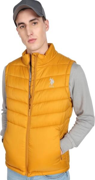 men solid padded jacket