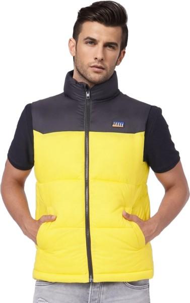 men solid puffer jacket