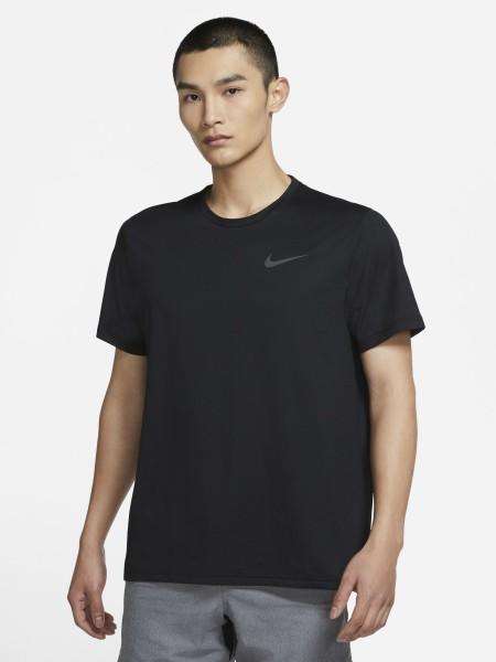 men solid round neck polyester black t-shirt