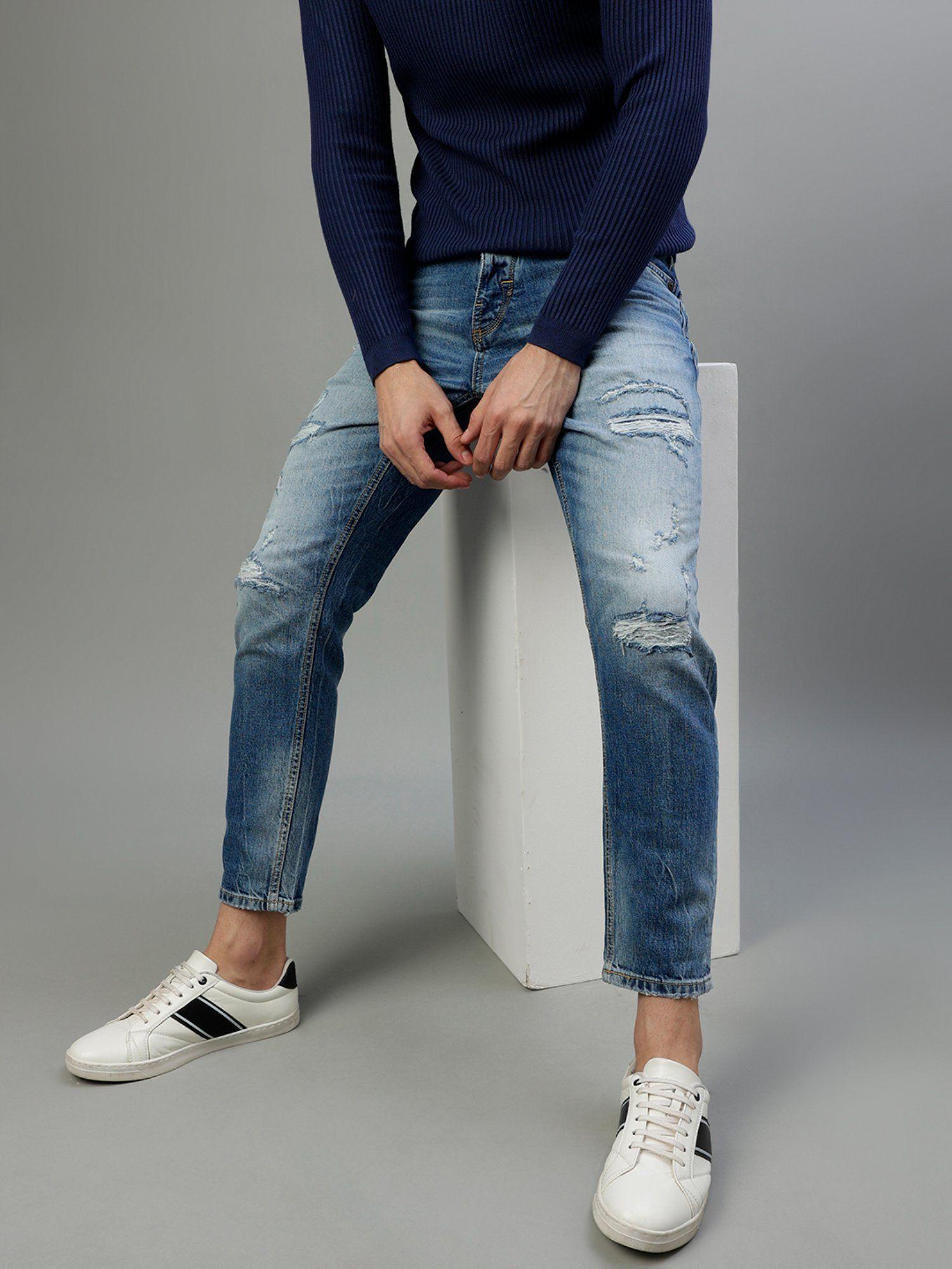 men solid slim fit jeans