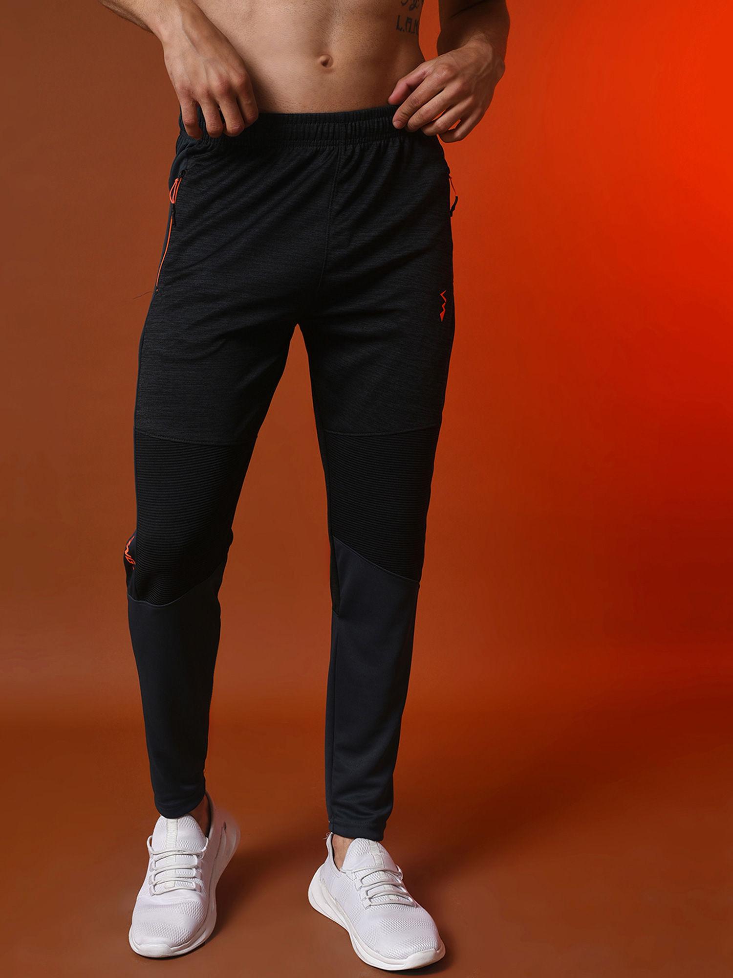 men solid stylish active and sports trackpant