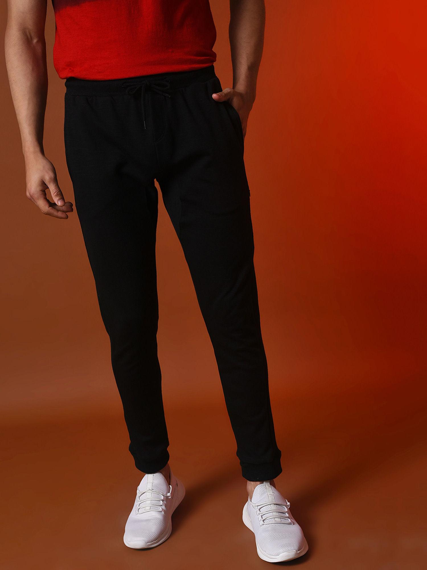 men solid stylish casual and evening trackpant